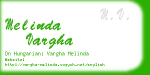 melinda vargha business card